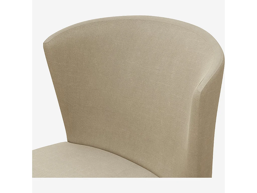 Habitat - Lot de 2 chaises en tissu - Grège - Valentina