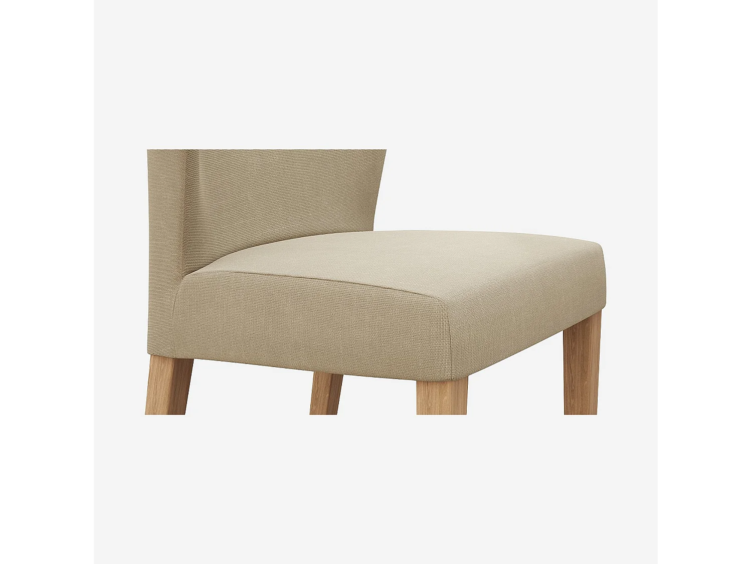 Habitat - Lot de 2 chaises en tissu - Grège - Valentina