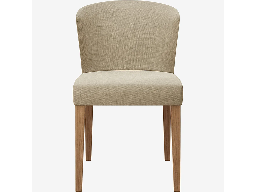 Habitat - Lot de 2 chaises en tissu - Grège - Valentina