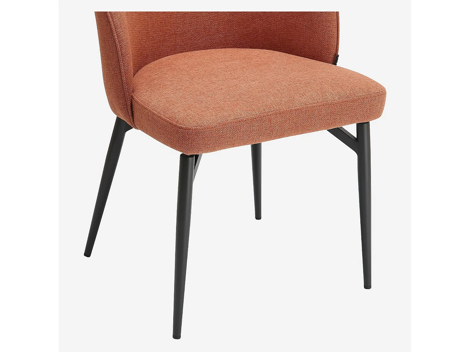 Habitat - Lot de 2 chaises en tissu et métal - Terracotta - Spinne