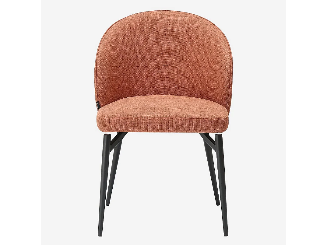 Habitat - Lot de 2 chaises en tissu et métal - Terracotta - Spinne