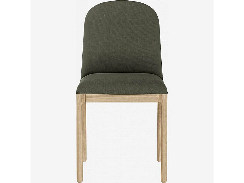 Habitat - Chaise en tissu et pieds en frêne - Taupe (Lot de 2) - Bet