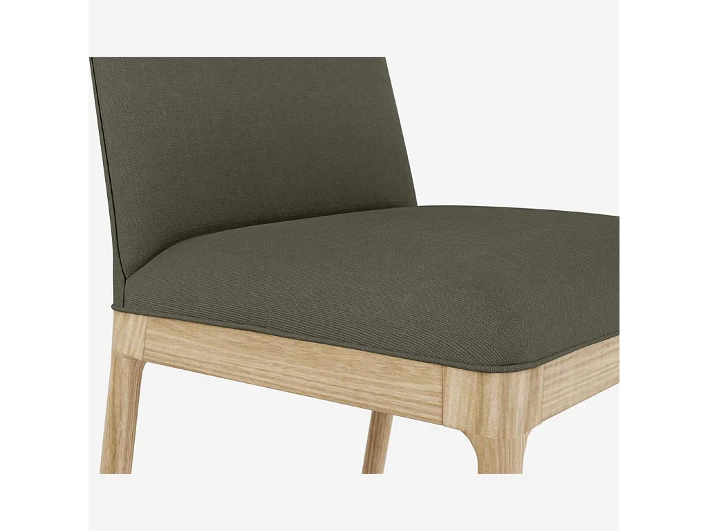 Habitat - Chaise en tissu et pieds en frêne - Taupe (Lot de 2) - Bet