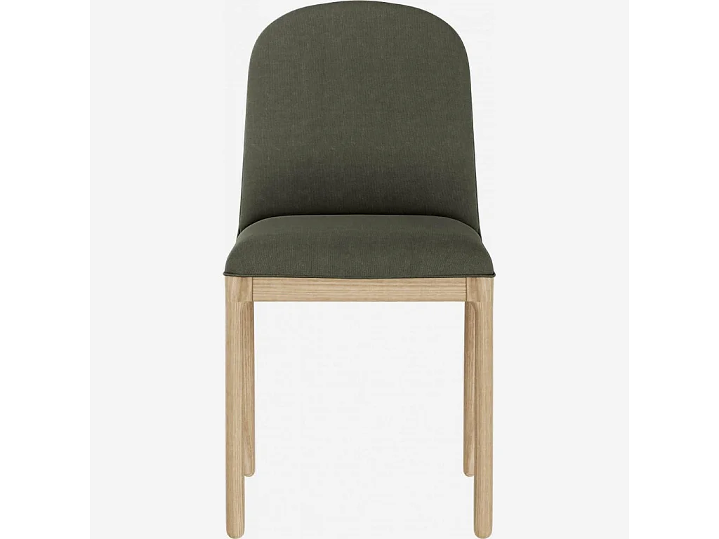 Habitat - Chaise en tissu et pieds en frêne - Taupe (Lot de 2) - Bet