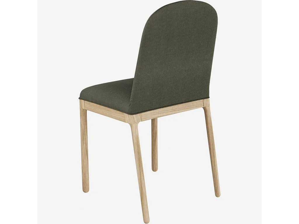 Habitat - Chaise en tissu et pieds en frêne - Taupe (Lot de 2) - Bet