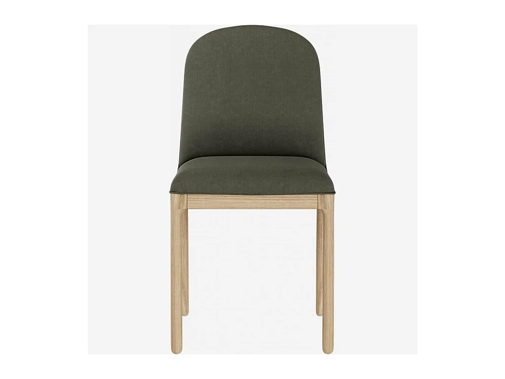 Habitat - Chaise en tissu et pieds en frêne - Taupe (Lot de 2) - Bet