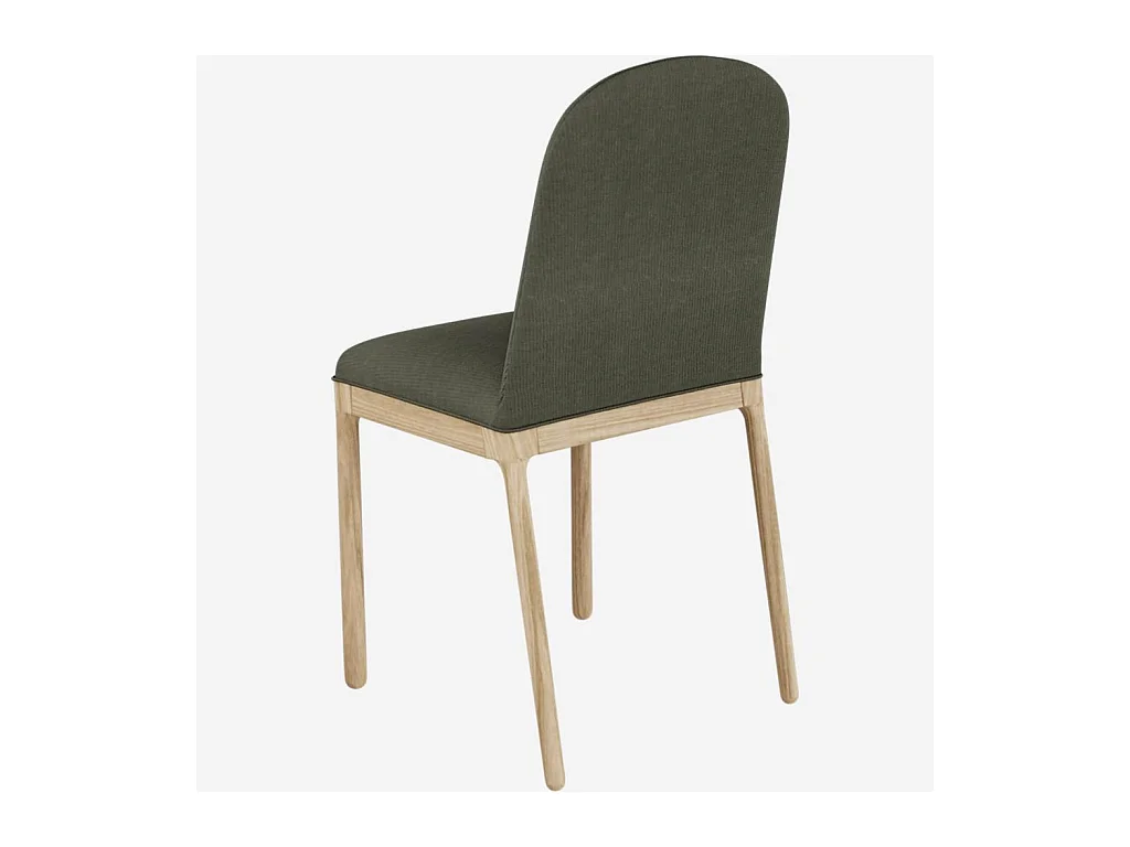Habitat - Chaise en tissu et pieds en frêne - Taupe (Lot de 2) - Bet