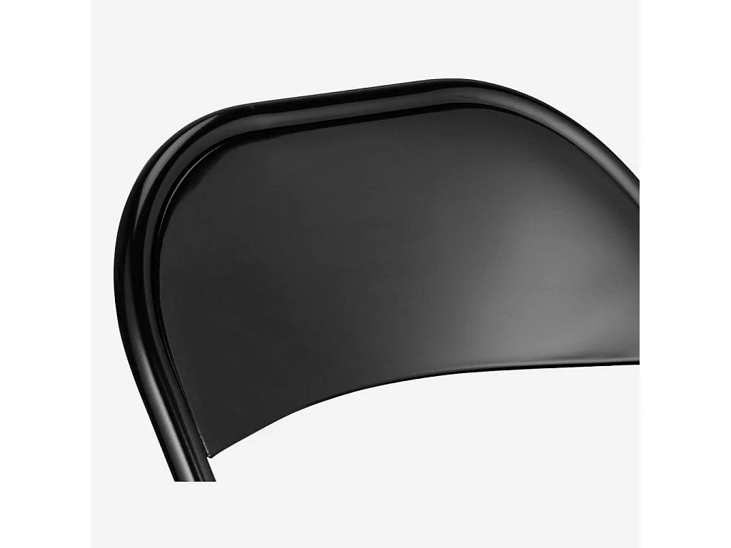 Habitat - Lot de 4 chaises pliantes en acier laqué - Noir - Macadam