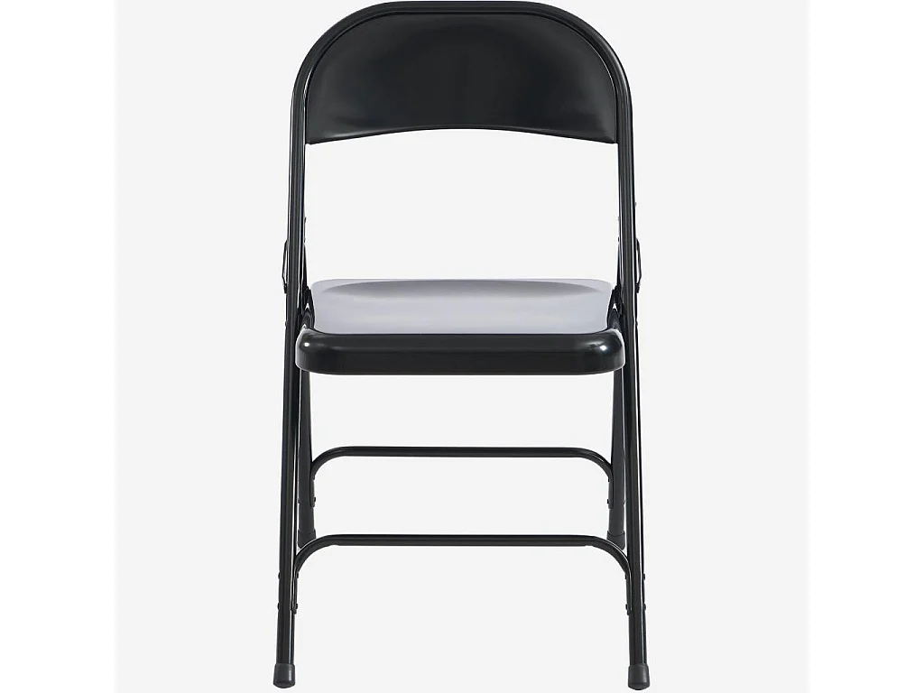 Habitat - Lot de 4 chaises pliantes en acier laqué - Noir - Macadam