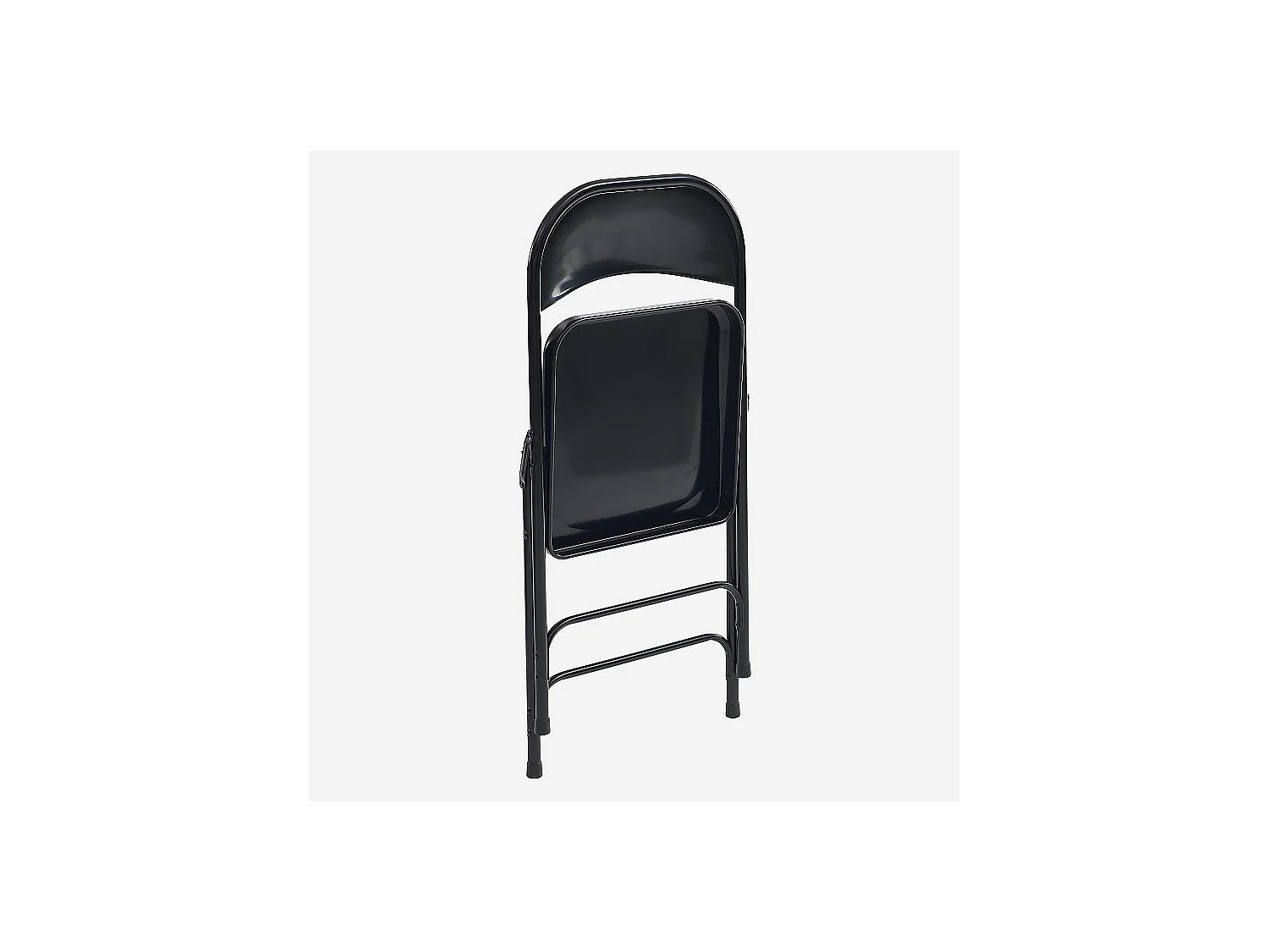 Habitat - Lot de 4 chaises pliantes en acier laqué - Noir - Macadam