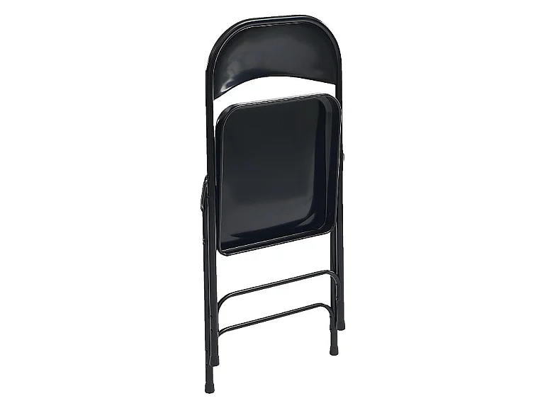 Habitat - Chaise pliante en acier laqué - Noir - Macadam