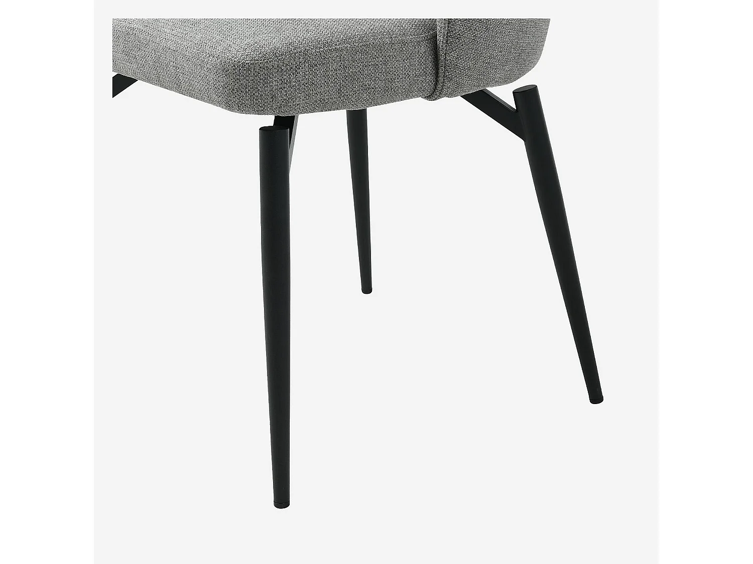 Habitat - Lot de 2 chaises en tissu et métal - Gris ardoise - Spinne