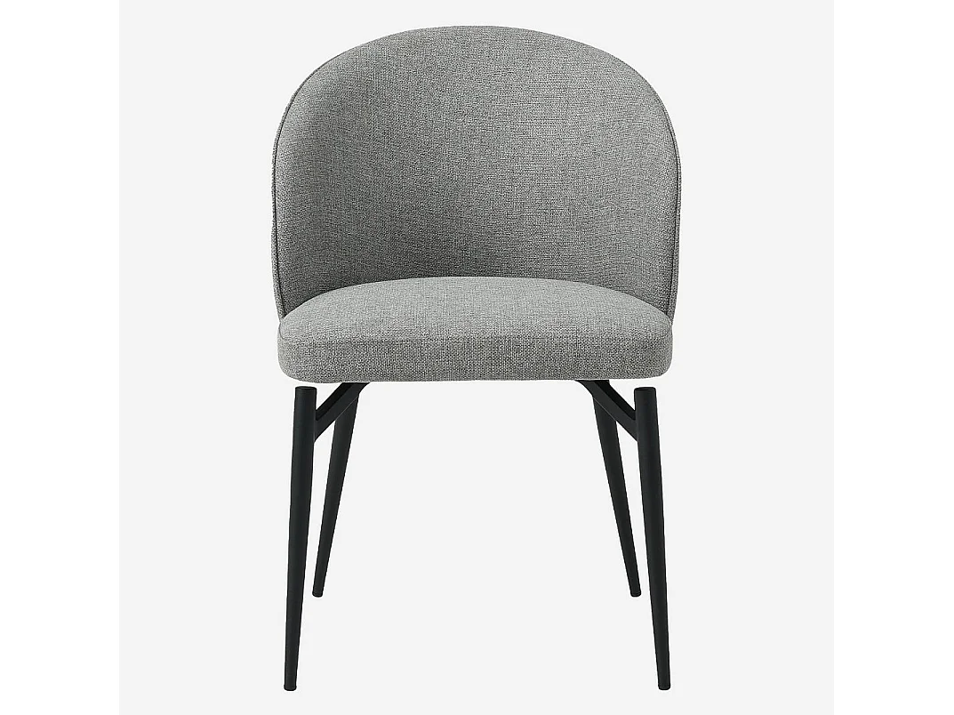 Habitat - Lot de 2 chaises en tissu et métal - Gris ardoise - Spinne