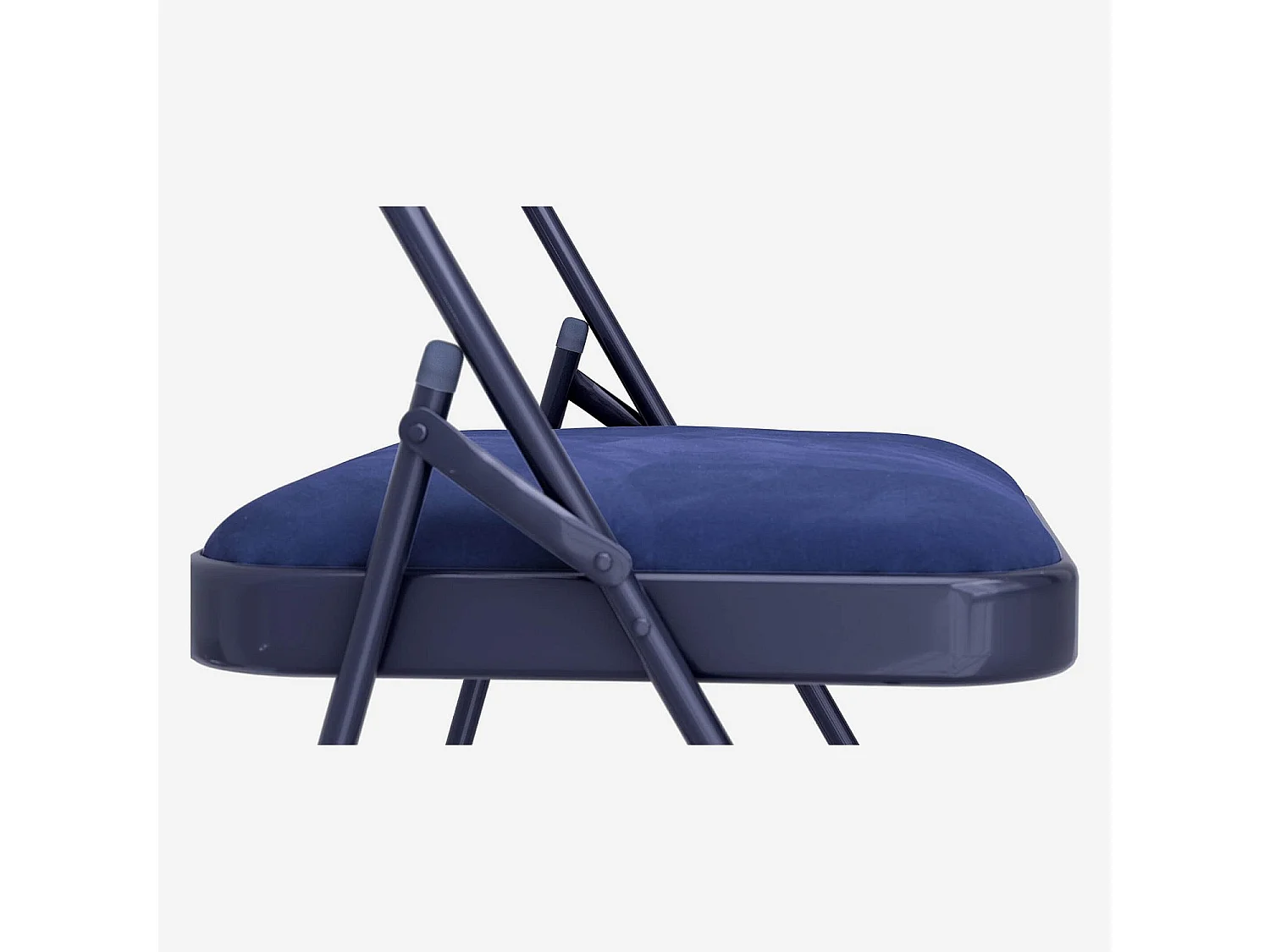 Habitat - Chaise pliante en acier laqué et tissu - Bleu nuit - Macadam