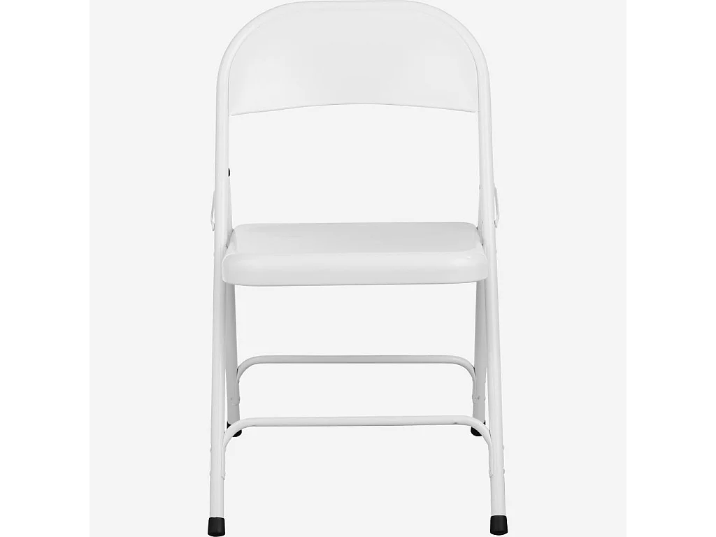 Habitat - Lot de 4 chaises pliantes en acier laqué - Blanc - Macadam