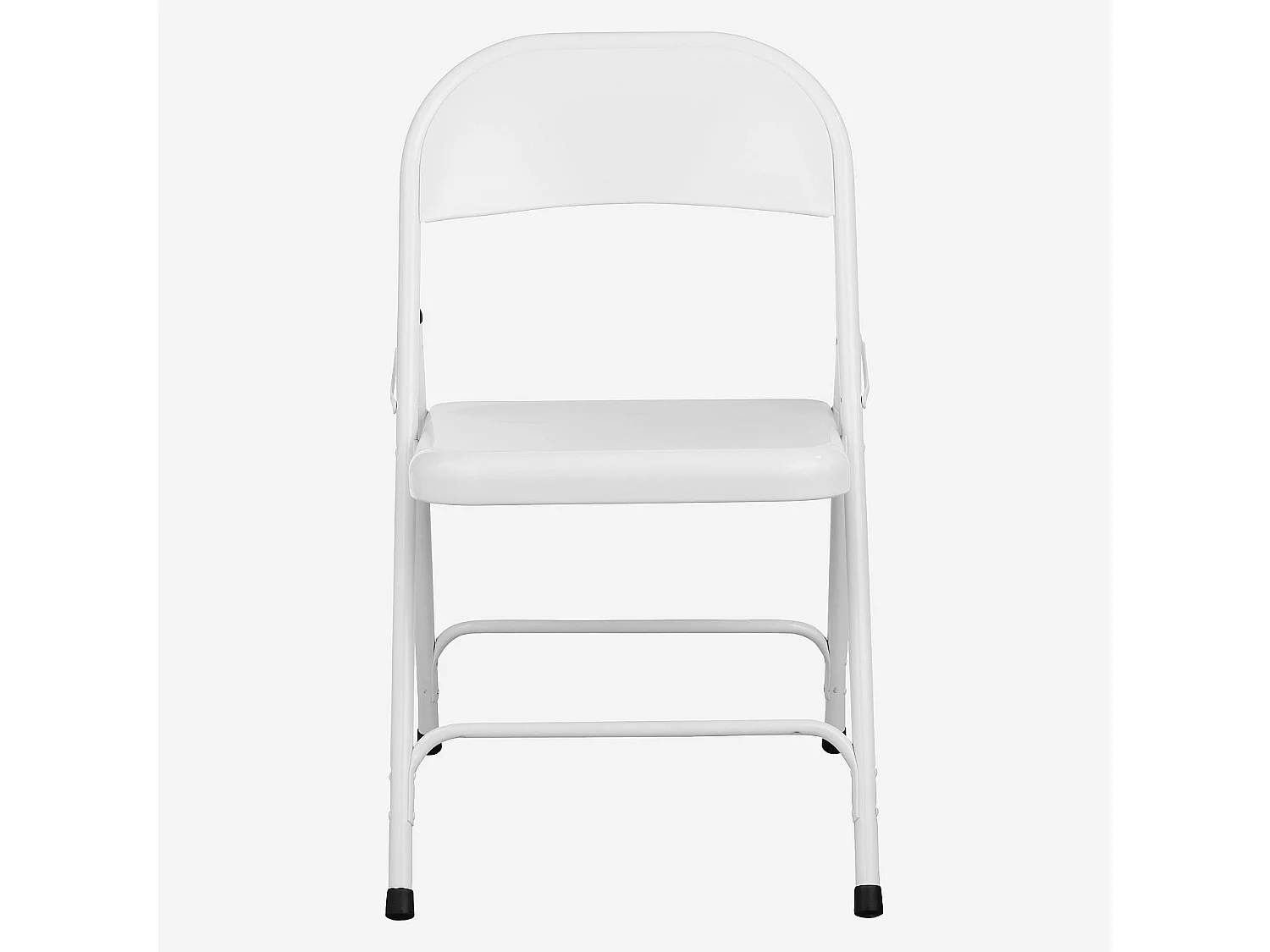 Lot de 4 chaises pliantes en acier laqué - Blanc