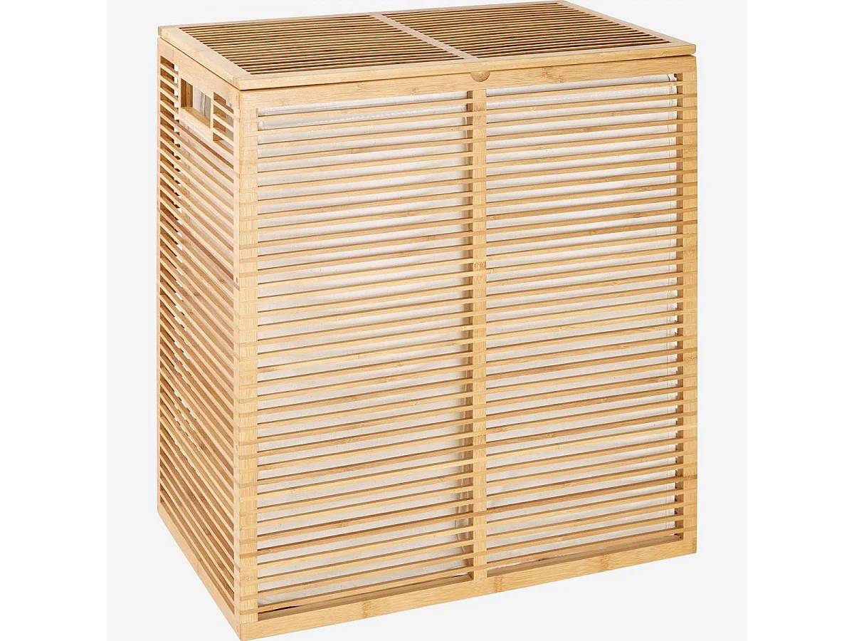 Habitat - Panier à linge en bambou - Naturel - Charles
