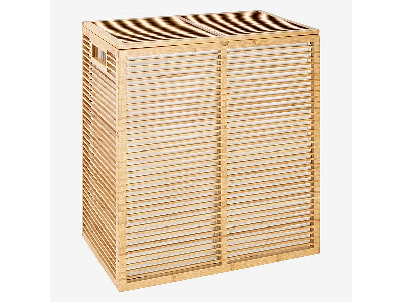 Habitat - Panier à linge en bambou - Naturel - Charles