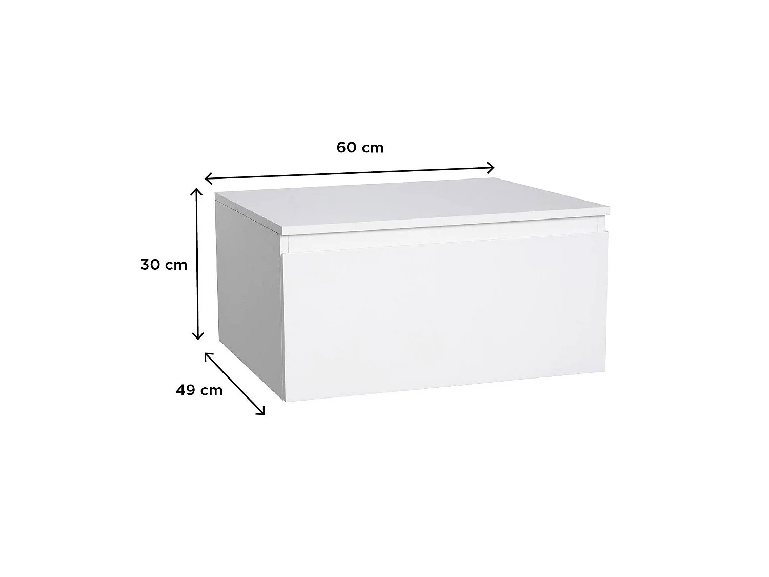 Meuble tiroir / caisson de rangement 60cm à suspendre