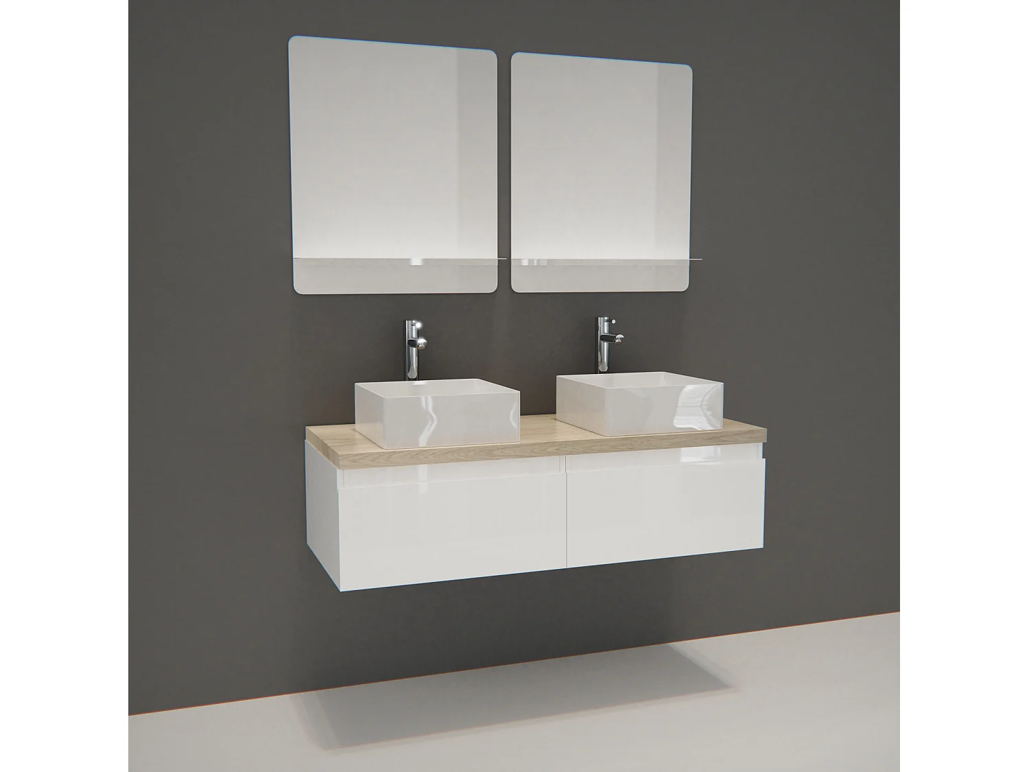 Caisson de salle de bain - Meuble bas rangement salle de bain - WILL