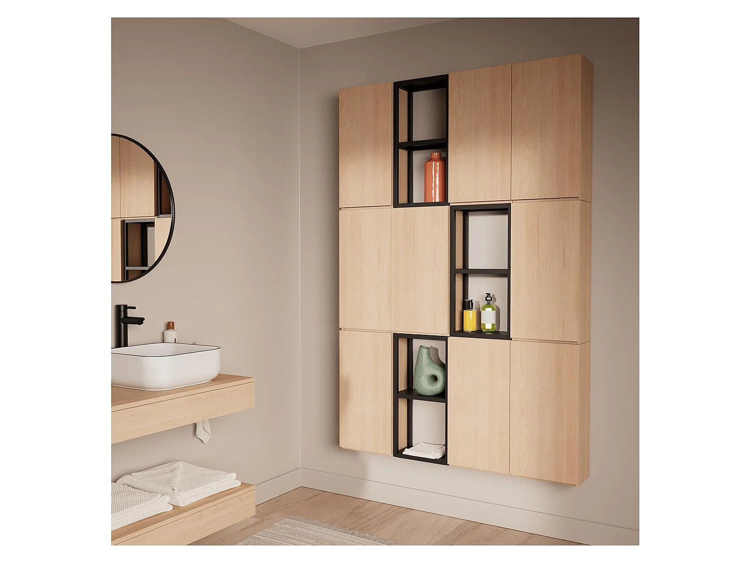 Module de rangement - Etagère en métal - faible profondeur 30x60cm