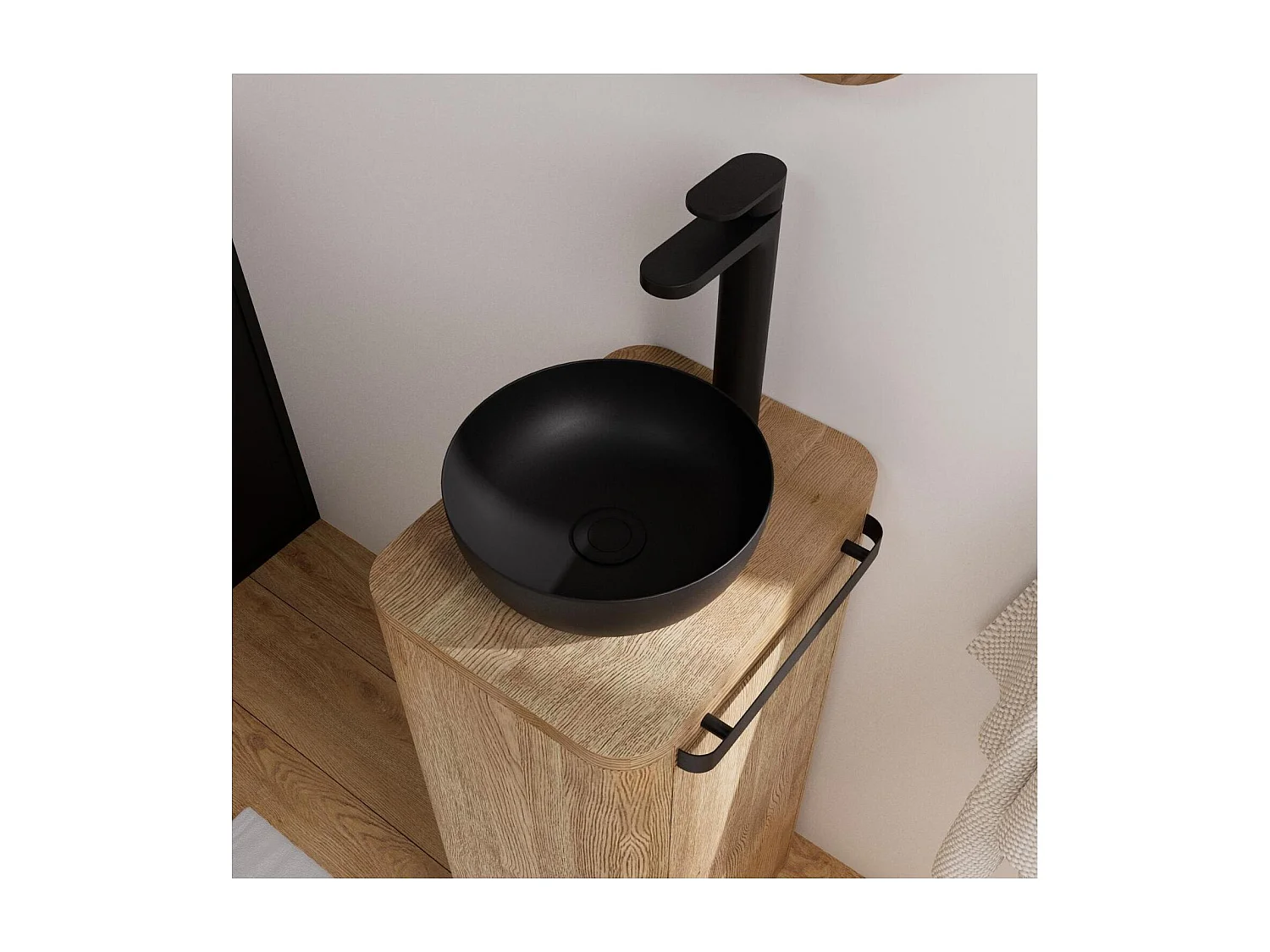 Conjunto mueble lavabo + lavabo + grifo + espejo TOM