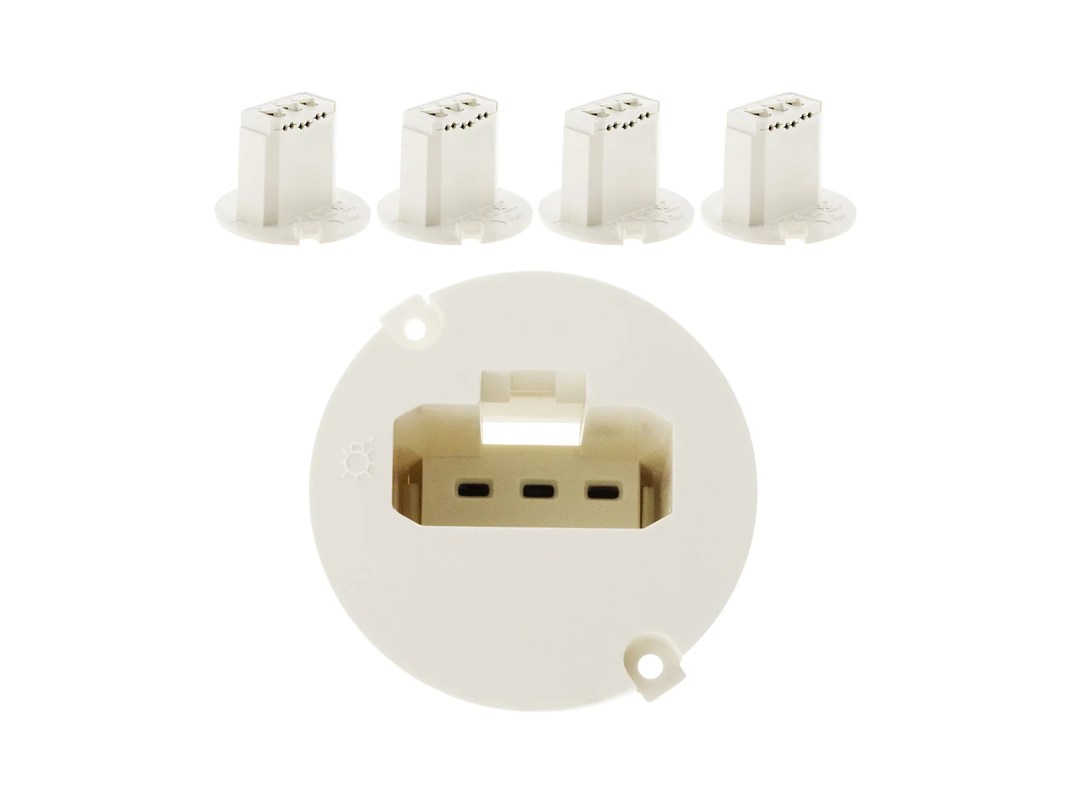 Lot de 5 couvercles DCL pour boîte applique Ø50mm - Blanc - Zenitech