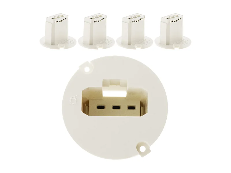 Lot de 5 couvercles DCL pour boîte applique Ø50mm - Blanc - Zenitech