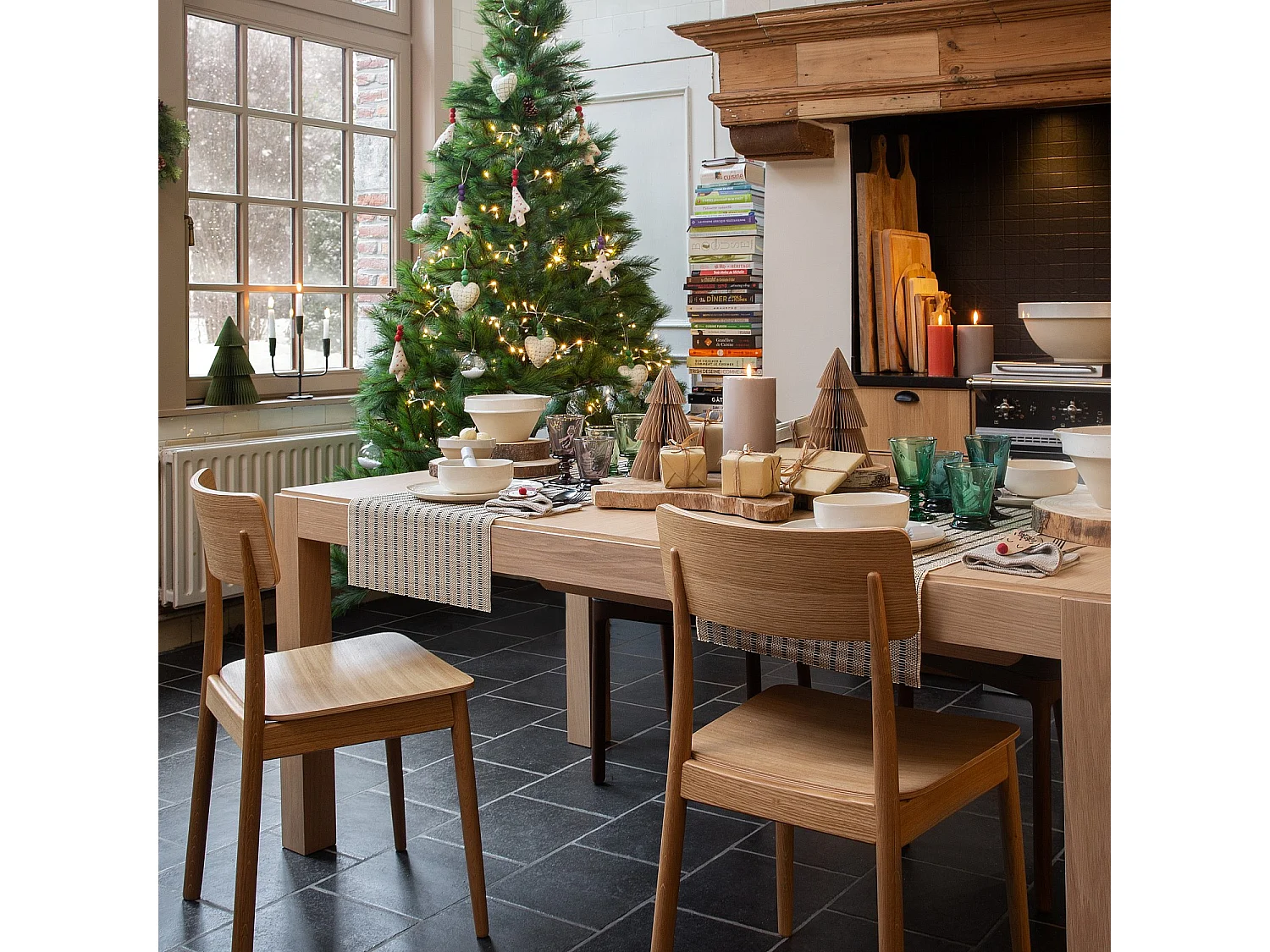 Habitat - Table rectangulaire extensible en chêne - Drio