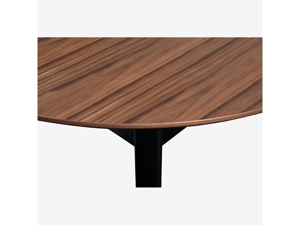 Habitat - Table ronde extensible en noyer - Moder