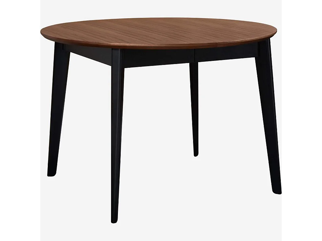 Habitat - Table ronde extensible en noyer - Moder
