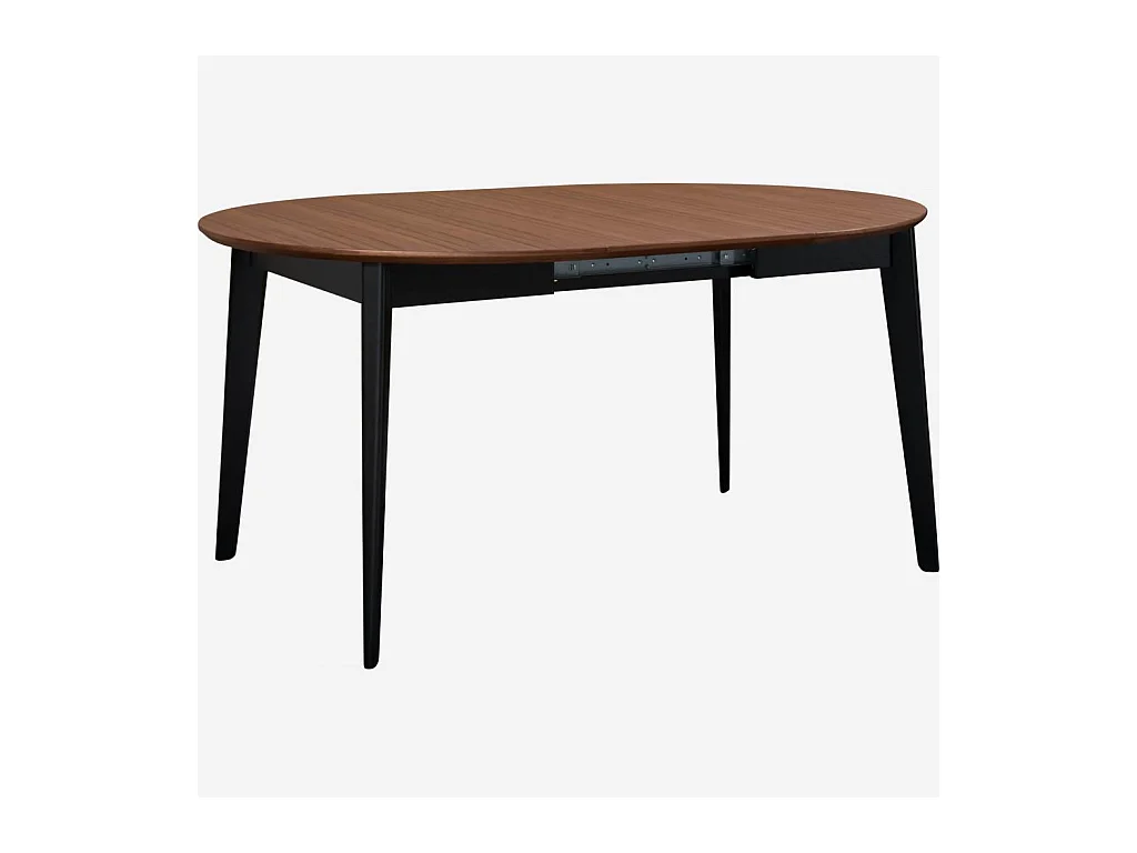 Habitat - Table ronde extensible en noyer - Moder