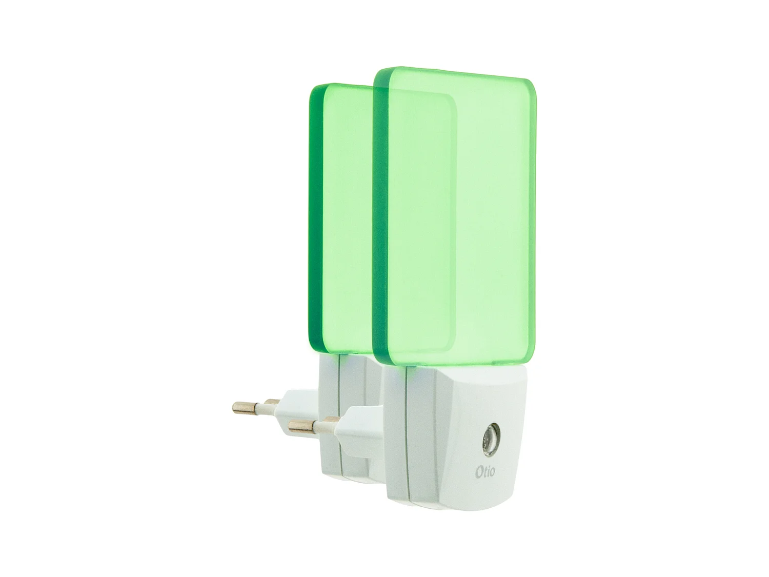 Lot de 2 veilleuses crépusculaires automatique - Vert - Otio