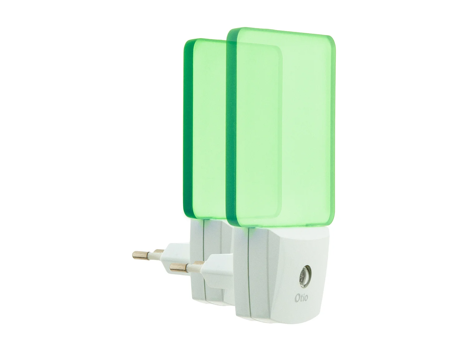 Lot de 2 veilleuses crépusculaires automatique - Vert - Otio