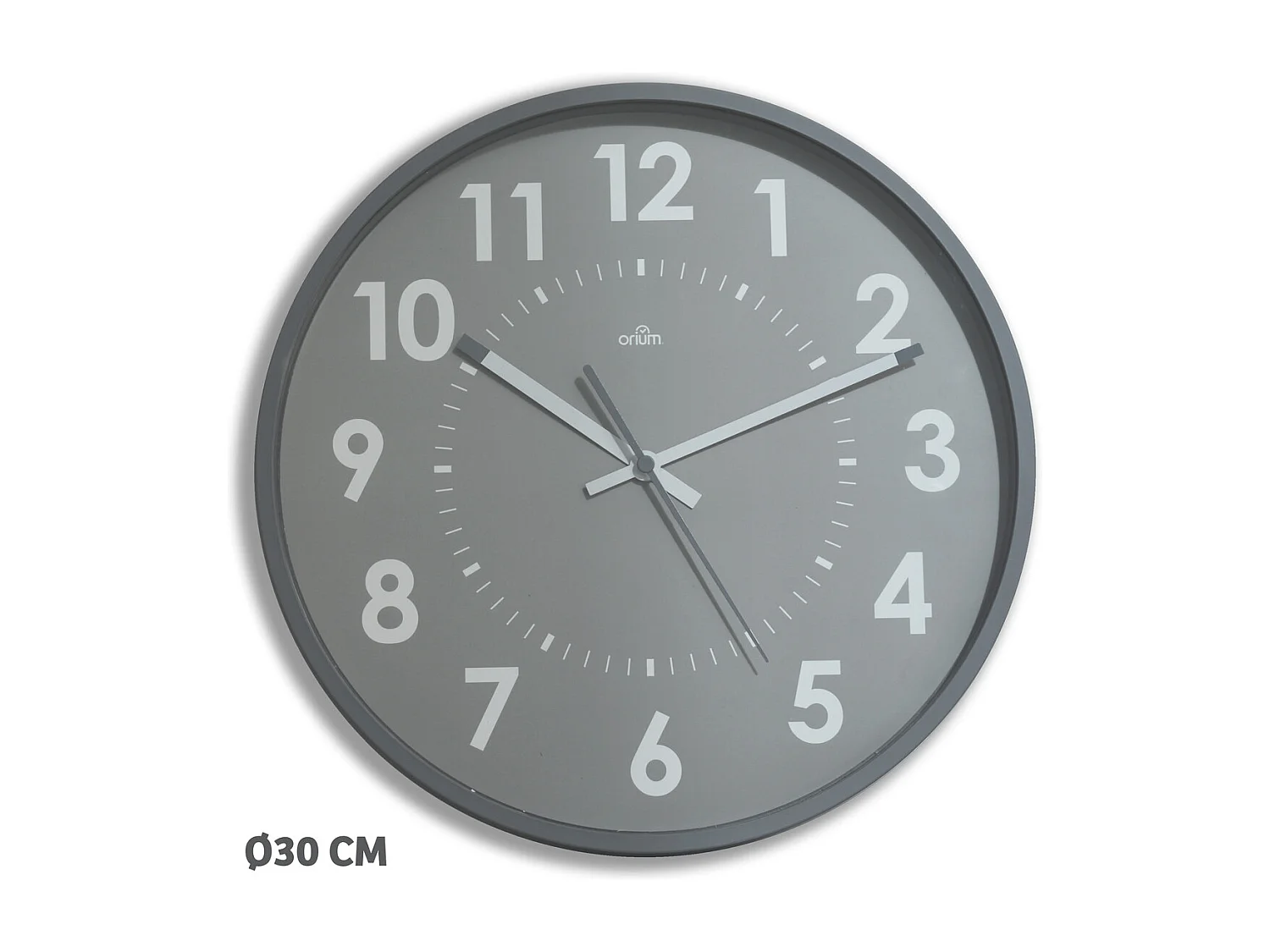 Horloge silencieuse Abylis Ø30cm - Gris - Orium