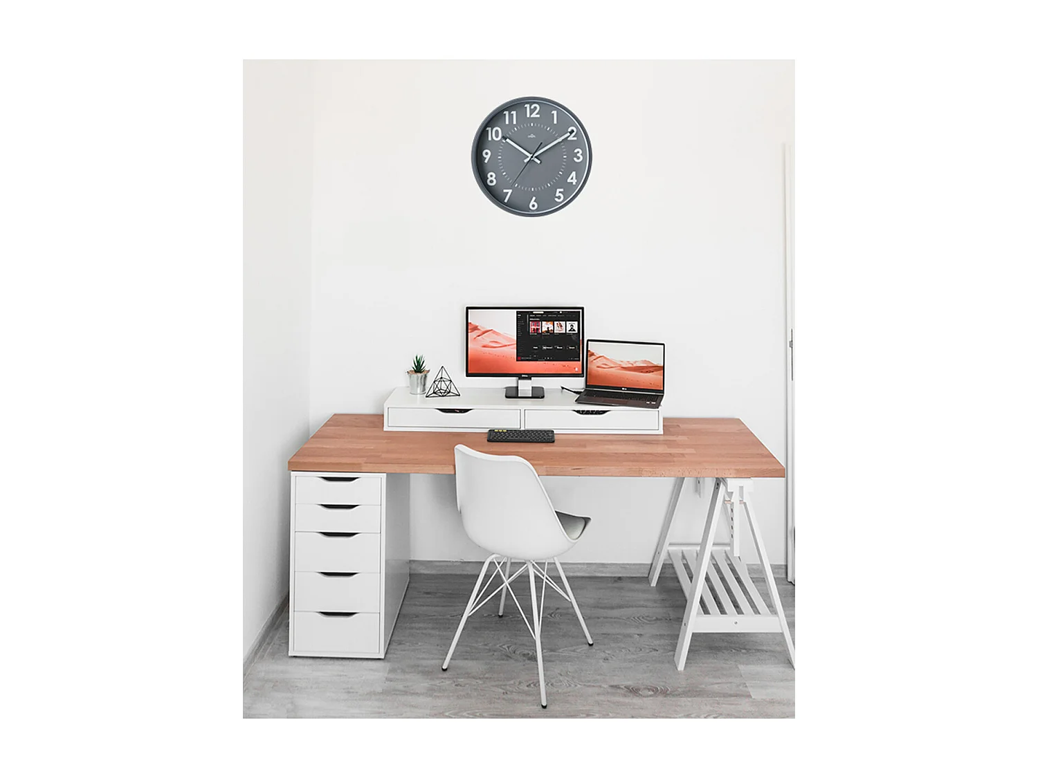 Horloge silencieuse Abylis Ø30cm - Gris - Orium