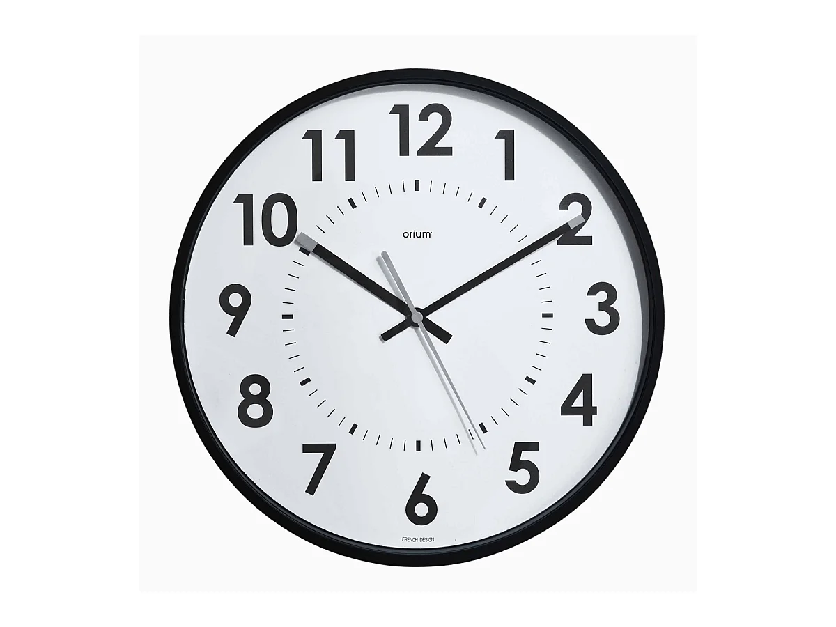 Horloge silencieuse Abylis Ø30cm - Noir - Orium