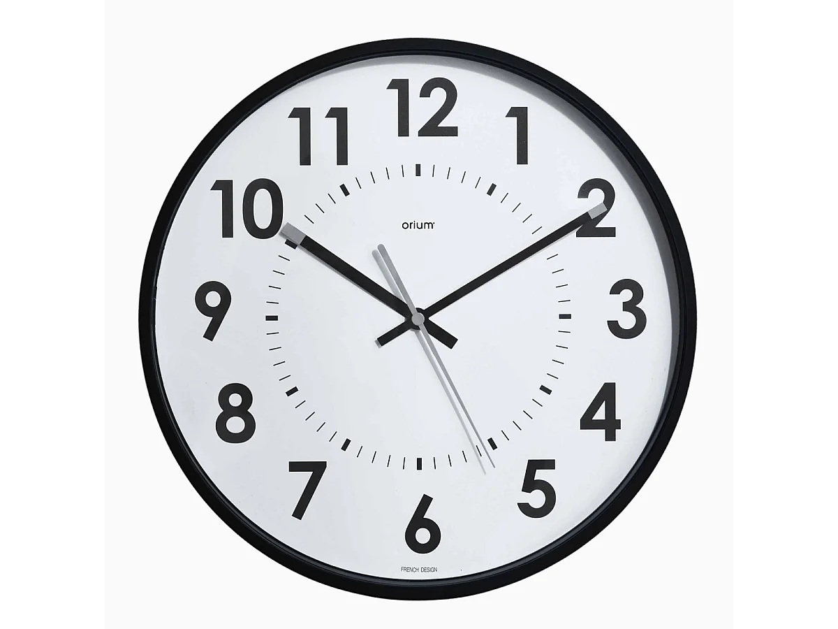 Horloge silencieuse Abylis Ø30cm - Noir - Orium