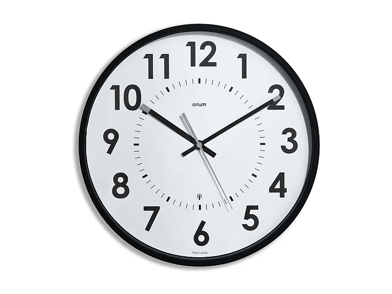 Horloge radio contrôlée Abylis Ø30cm - Noir - Orium