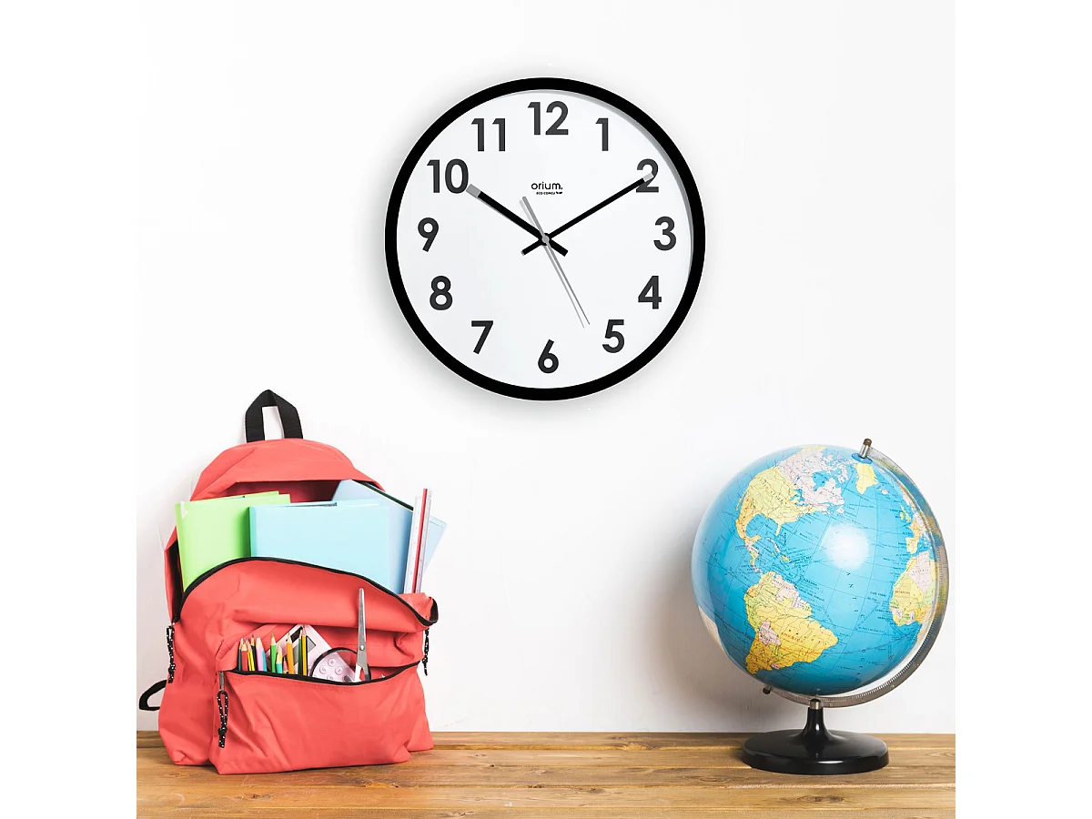 Horloge Naturalis Ø30cm - Noir - Orium