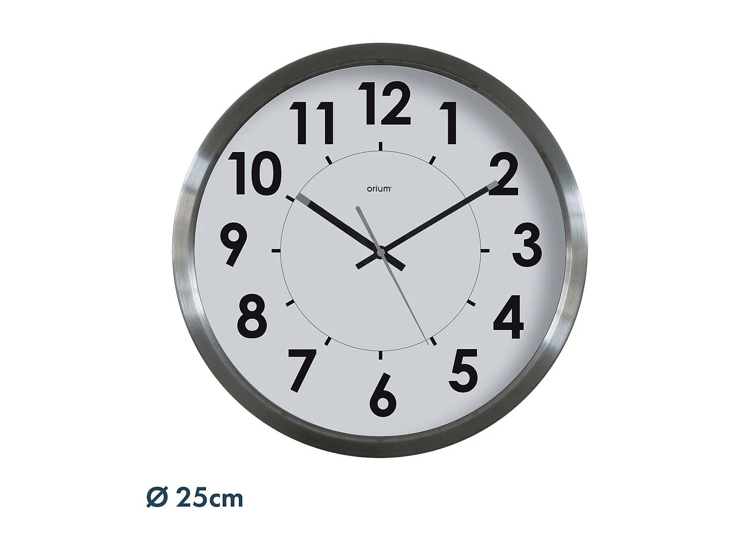 Horloge Inox Stan Ø25cm - Orium