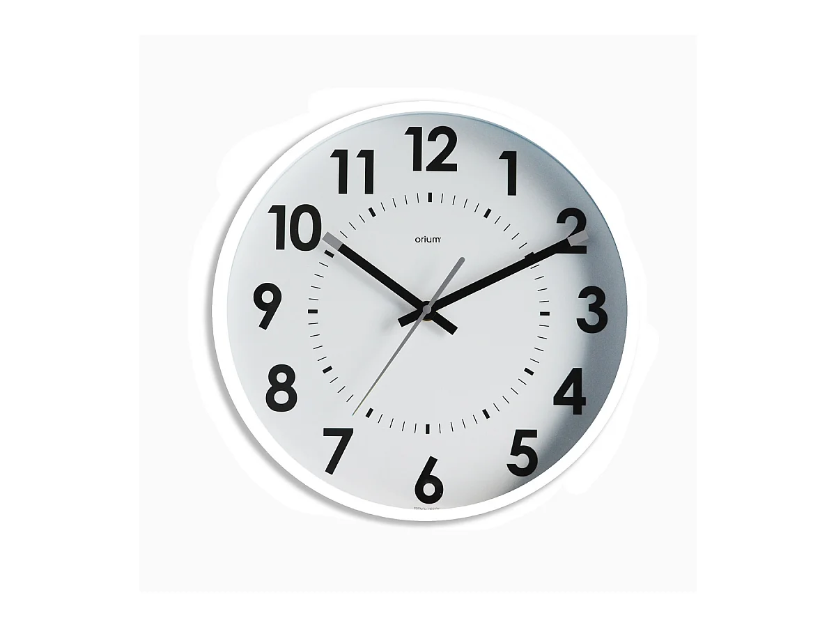 Horloge silencieuse Abylis Ø30cm - Blanc - Orium