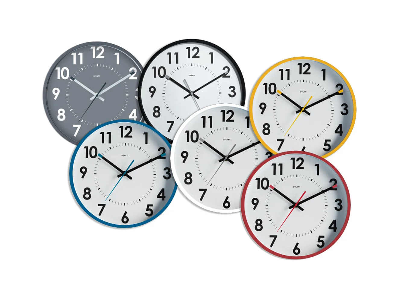 Lautlose Wanduhr Abylis Ø30cm Weiß - Quarz-Uhrwerk - Großformat - Orium