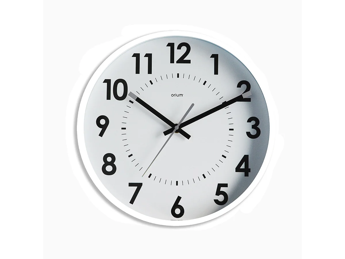 Horloge silencieuse Abylis Ø30cm - Blanc - Orium