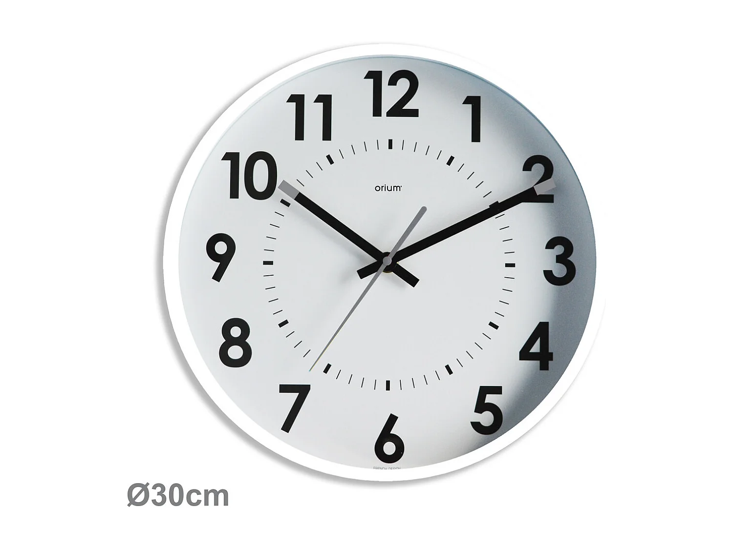 Horloge silencieuse Abylis Ø30cm - Blanc - Orium