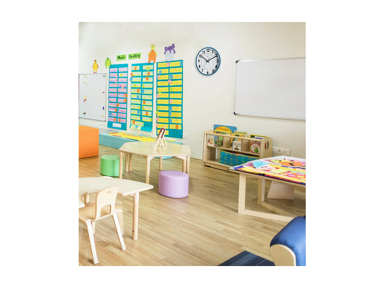 Horloge silencieuse Abylis Ø30cm - Bleu canard - Orium