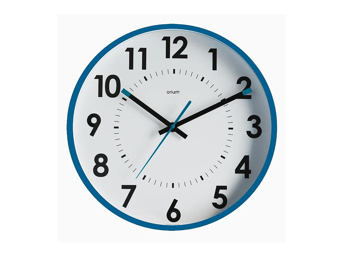 Horloge silencieuse Abylis Ø30cm - Bleu canard - Orium