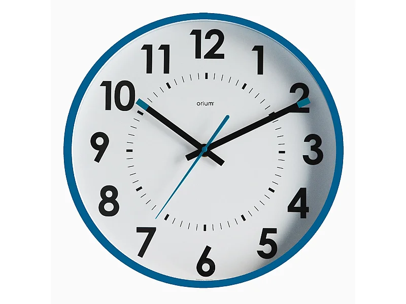 Horloge silencieuse Abylis Ø30cm - Bleu canard - Orium