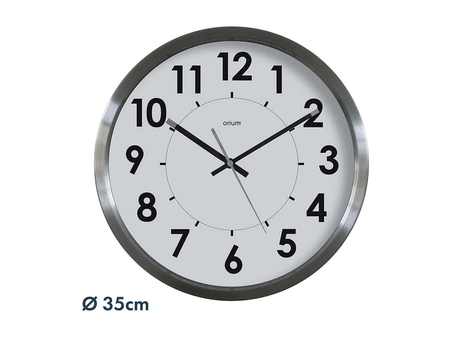Horloge Inox Stan Ø35cm - Orium
