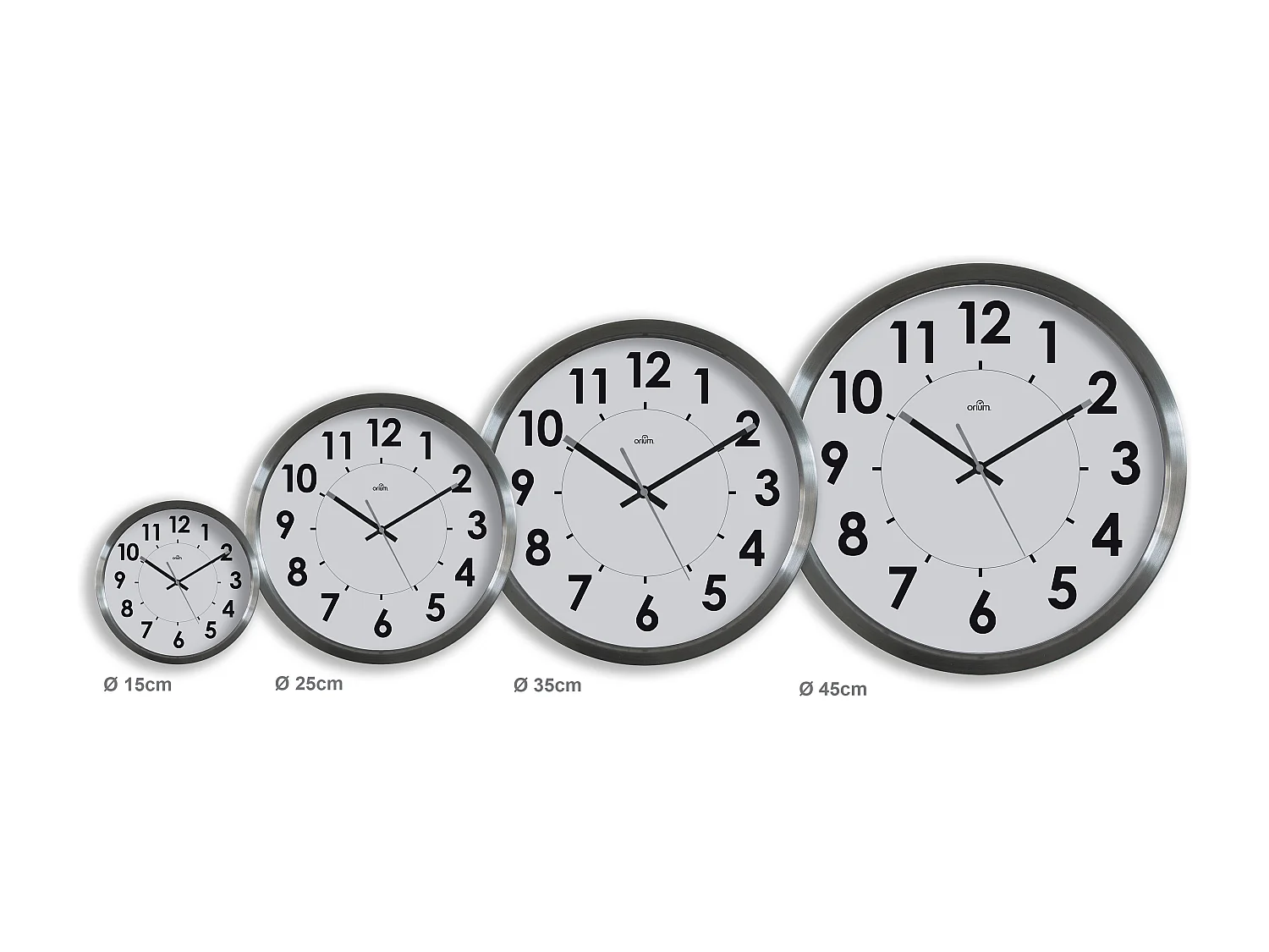 Horloge Inox Stan Ø35cm - Orium